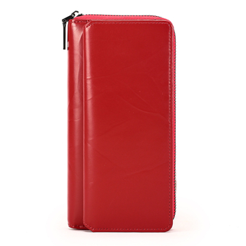 Γυναικείος μακρύς πορτοφόλι - γνήσιο δέρμα από πρώτο στρώμα, σταθερό σχέδιο, ανθεκτικό στη φθορά, επένδυση πολυεστέρα-βαμβάκι