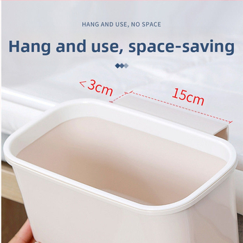Κρεμαστό καλάθι αποθήκευσης δίπλα στο κρεβάτι, πλαστικό, πολυλειτουργικό, εγκατάσταση με γάντζο, 1 επίπεδο, για γραφείο και υπνοδωμάτιο