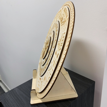 Ξύλινο διακοσμητικό από πεύκο, Zhulu Crafts, ετήσιο ημερολόγιο, για σαλόνι και υπνοδωμάτιο