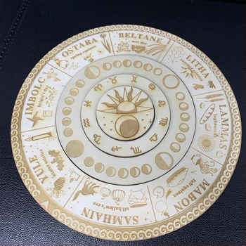 Ξύλινο διακοσμητικό από πεύκο, Zhulu Crafts, ετήσιο ημερολόγιο, για σαλόνι και υπνοδωμάτιο