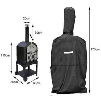 Κάλυμμα εξωτερικού φούρνου πίτσας - πολυεστέρας, προστασία από σκόνη και βροχή, μοντέρνο μινιμαλιστικό στυλ, δυνατότητα προσαρμογής