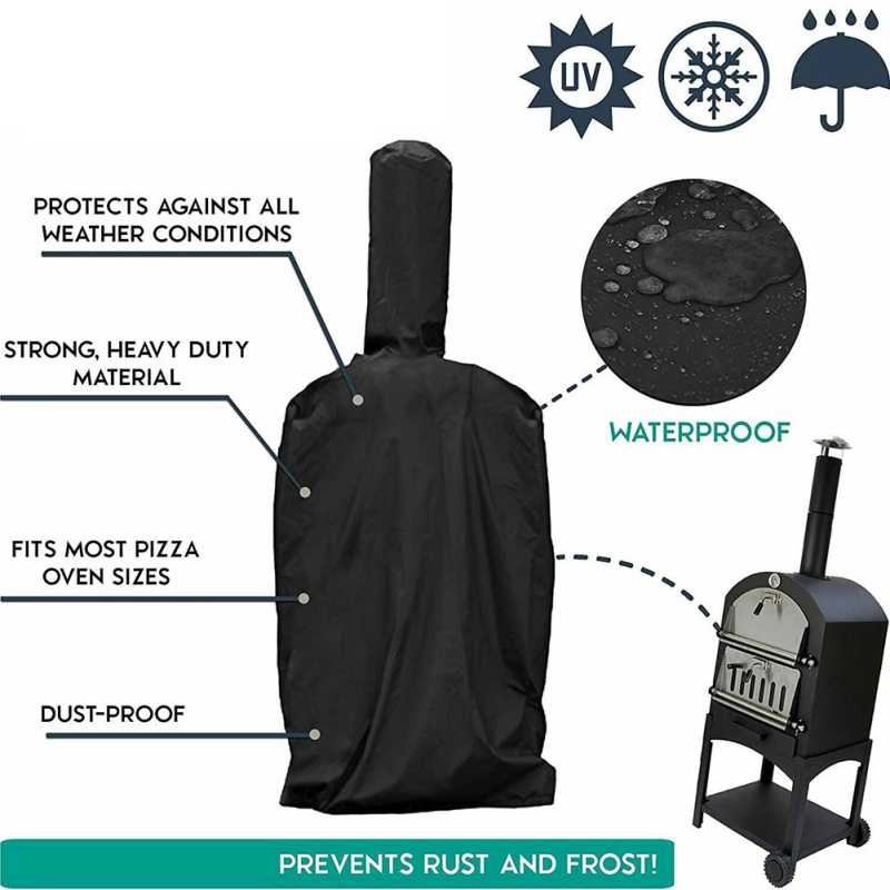 Acoperire pentru cuptorul de pizza exterior - poliester, protecție împotriva prafului și ploilor, stil modern minimalist, posibilitate de personalizare