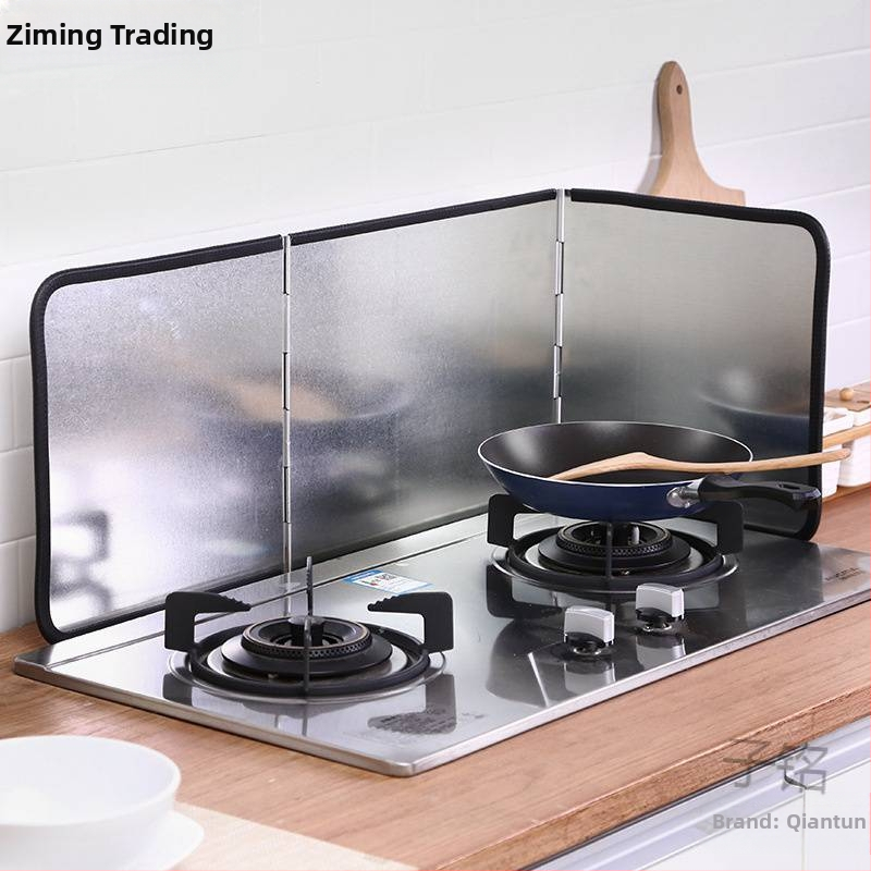 Кухненска защита против пръски за газова печка, поцинкована ламарина, термоизолация, устойчива на масло, защита от пръски