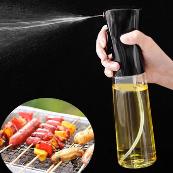 Virtuvės aliejaus purškimo buteliukas su paspaudimo mechanizmu, plastikas, modernus minimalistinis dizainas