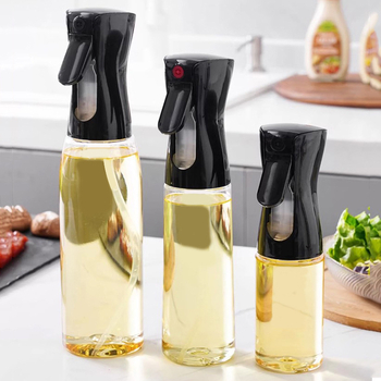 Virtuvės aliejaus purškimo buteliukas su paspaudimo mechanizmu, plastikas, modernus minimalistinis dizainas