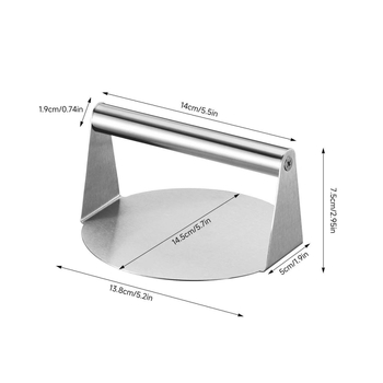 Nerūdijančio plieno koldūnų presas, rankinis, apvalios ir stačiakampės formos, šiuolaikiškas minimalistinis stilius