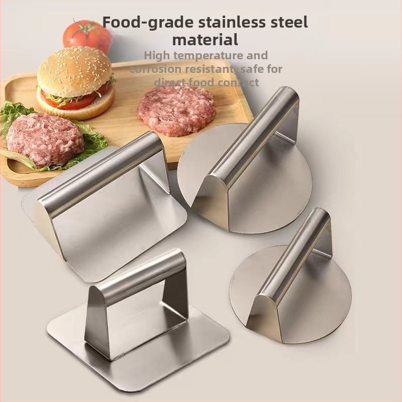 Nerūdijančio plieno koldūnų presas, rankinis, apvalios ir stačiakampės formos, šiuolaikiškas minimalistinis stilius