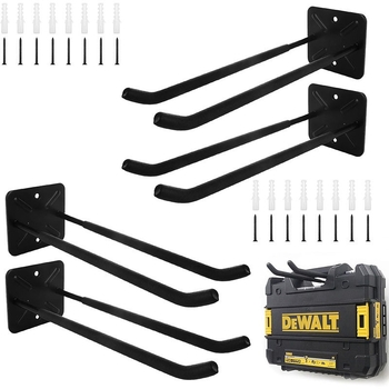 Τοίχου σιδερένια κρεμάστρα για γκαράζ/αποθήκη, στερεώνεται στον τοίχο, χωρητικότητα φόρτου 30 kg, πέντε επιπέδων