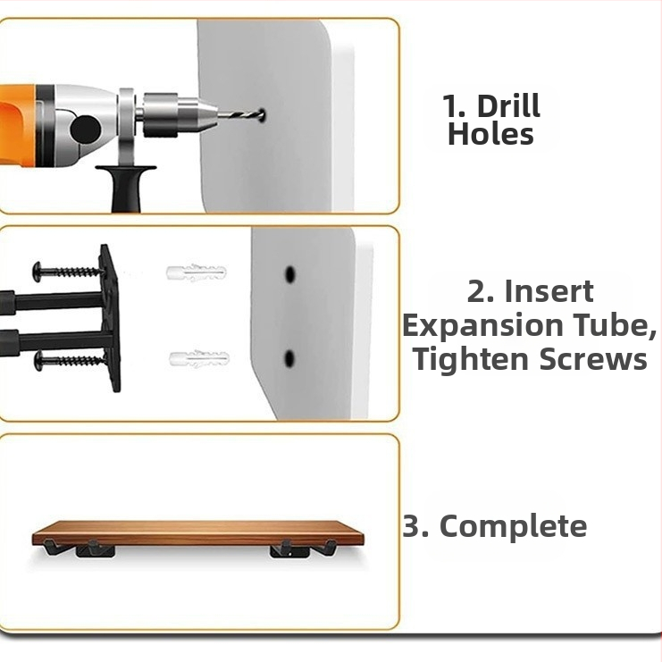 Стенна железна закачалка за гараж/склад, монтирана на стена, товароподемност 30 кг, 5 нива