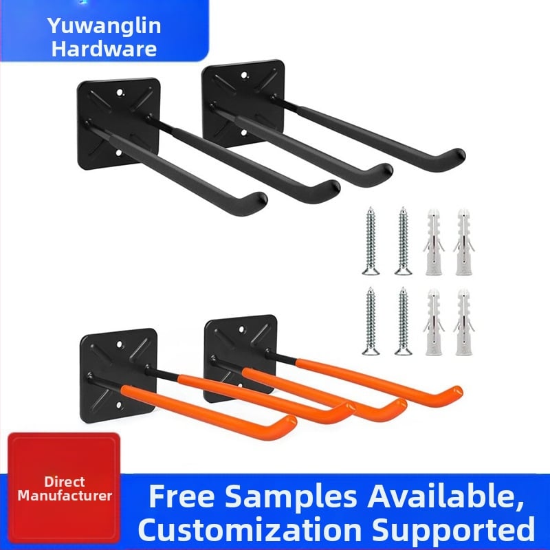 Стенна железна закачалка за гараж/склад, монтирана на стена, товароподемност 30 кг, 5 нива