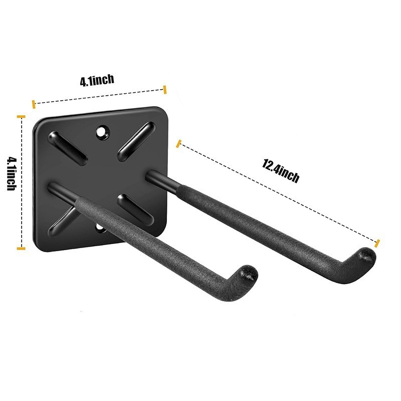 Τοίχου σιδερένια κρεμάστρα για γκαράζ/αποθήκη, στερεώνεται στον τοίχο, χωρητικότητα φόρτου 30 kg, πέντε επιπέδων