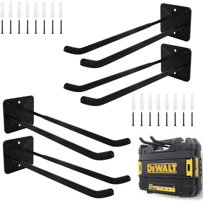 Τοίχου σιδερένια κρεμάστρα για γκαράζ/αποθήκη, στερεώνεται στον τοίχο, χωρητικότητα φόρτου 30 kg, πέντε επιπέδων