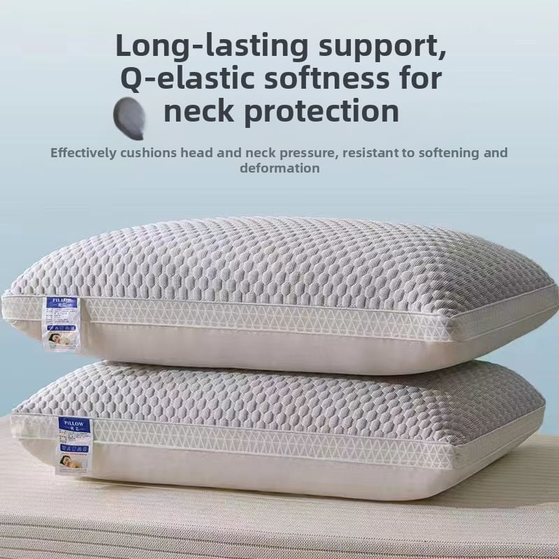 Plaunama kaklo pagalvė miegui – stačiakampio formos, medvilnės užpildas, vienam asmeniui