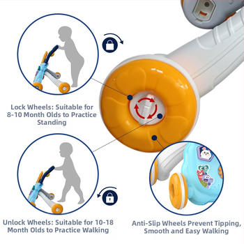 Emperor dječja hodalica s blokom za crtanje i glazbom, višenamjenska hodalica, PP+ABS, za uzrast 0–3 godina