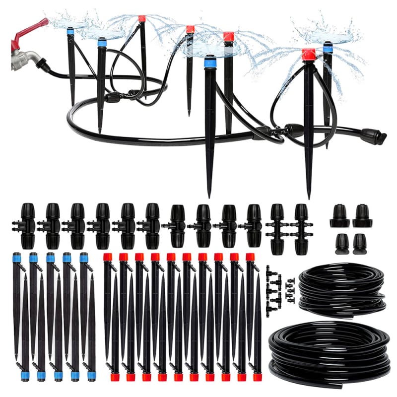 Комплект за капково напояване – DIY, PVC и ABS, 70 л капацитет, автоматично поливане с таймер за домашно градинарство