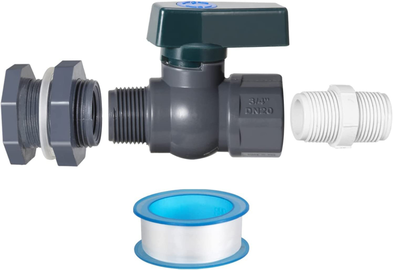 2 daļu lietus kannas krāna komplekts ar PVC dārza dalītāju, šļauku un adapteri