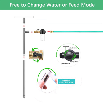 Εργαλείο πότισματος ριζών φυτών από ανοξείδωτο χάλυβα με Τ-χειρολαβή, FS-2487, καθολική χρήση