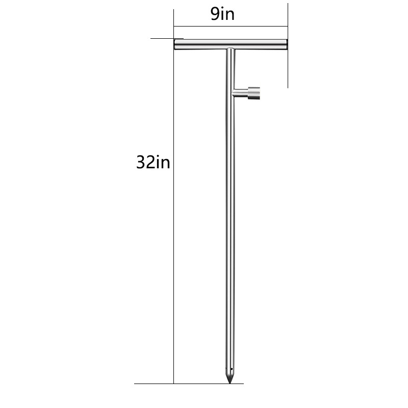 Unealtă de udare a rădăcinilor plantelor din oțel inoxidabil, cu mâner în formă de T, FS-2487, utilizare universală