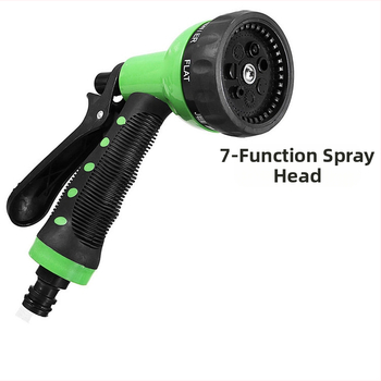 Teleskopiska dārza šļūtene ar smidzināšanas komplektu, plastmasas pistoles galva, ūdens spiediens 1–6 kg, svars 1,2 kg