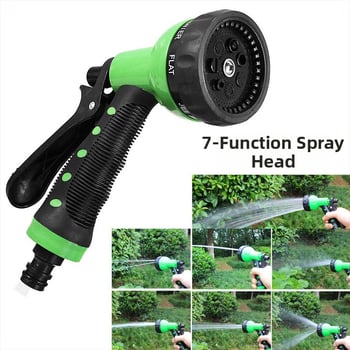 Teleskopiska dārza šļūtene ar smidzināšanas komplektu, plastmasas pistoles galva, ūdens spiediens 1–6 kg, svars 1,2 kg