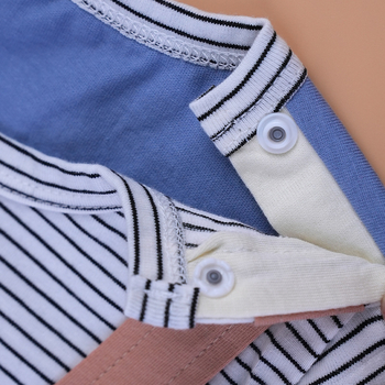 Βρεφικό ολόσωμο φορμάκι με κοντά μανίκια, ελαφρύ βαμβάκι 95%, καλοκαιρινό για νεογνά, 0–12 μηνών