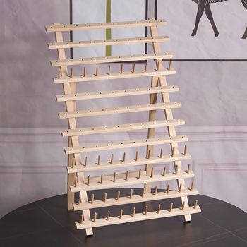 Raft din lemn pentru bobine, depozitare a firelor de cusut, organizator de masă în stil chinezesc