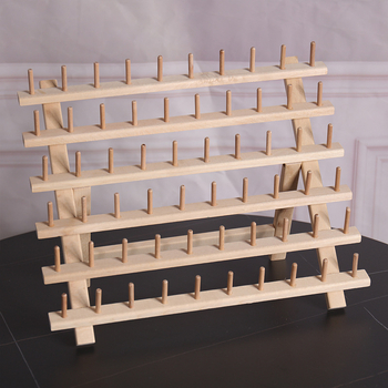 Ξύλινο ράφι σπείρες για αποθήκευση κλωστής, φορητός επιτραπέζιος οργανωτής για ράψιμο σε κινέζικο στυλ