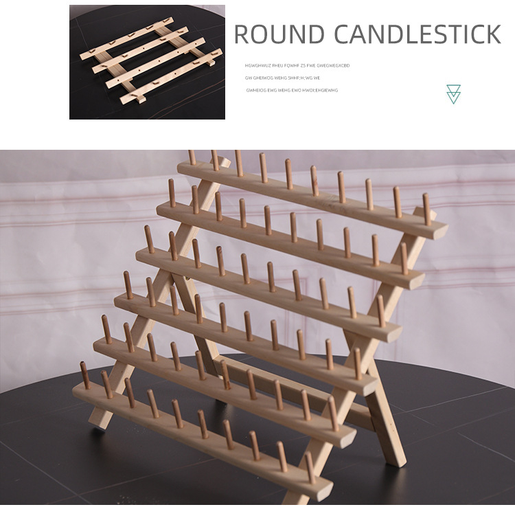 Raft din lemn pentru bobine, depozitare a firelor de cusut, organizator de masă în stil chinezesc