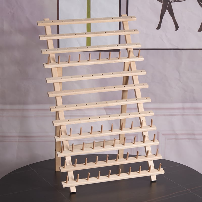 Raft din lemn pentru bobine, depozitare a firelor de cusut, organizator de masă în stil chinezesc