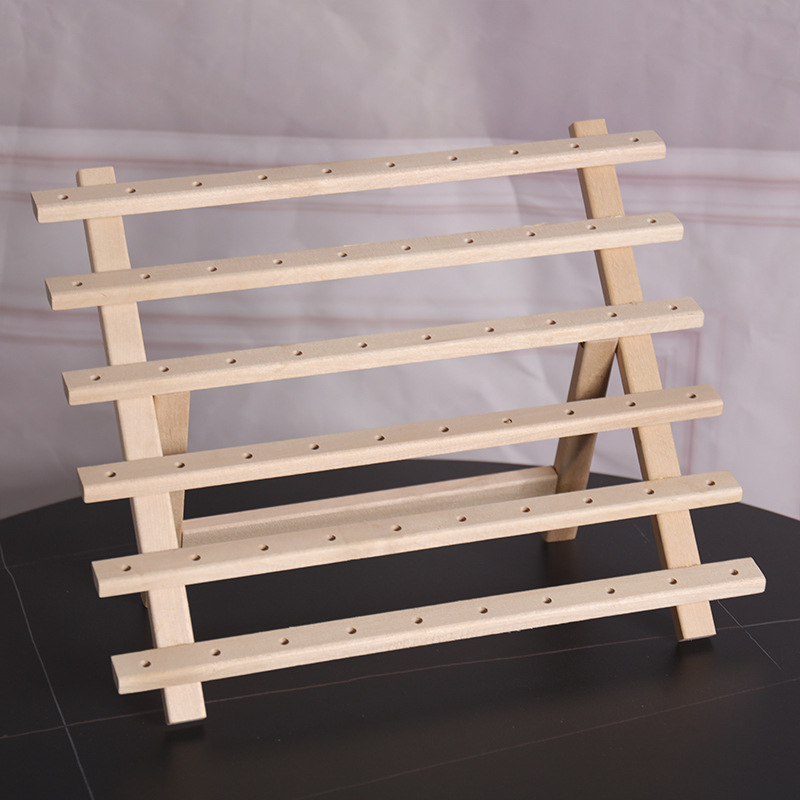 Raft din lemn pentru bobine, depozitare a firelor de cusut, organizator de masă în stil chinezesc