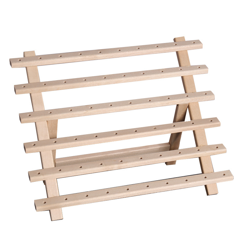 Raft din lemn pentru bobine, depozitare a firelor de cusut, organizator de masă în stil chinezesc