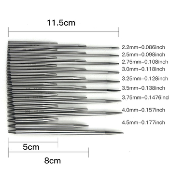Σετ κυκλικών βελόνων με αποσπώμενο δακτυλίδι, ανοξείδωτος χάλυβας 316, 9 σετ των 3 τεμαχίων, προσαρμοστικό, στυλ ιαπωνικού μινιμαλισμού πολυτελείας