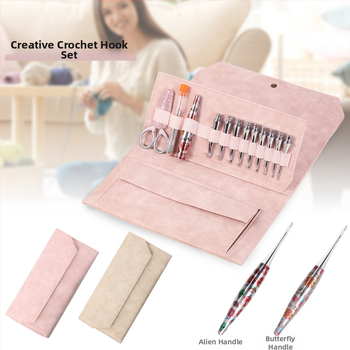 Σετ 9 βελονακίων από ανοξείδωτο ατσάλι με αποσπώμενη κεφαλή και λαβή από ανοξείδωτο ατσάλι