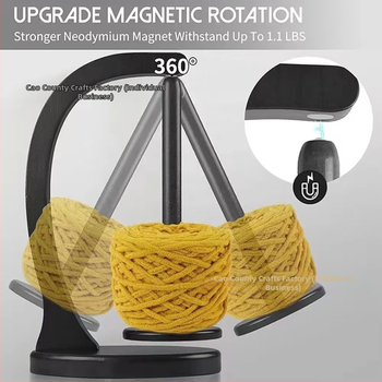 Ξύλινο ράφι κλωστών με περιστρεφόμενο διανομέα — επιτραπέζιο, 1‑επίπεδο, πολυχρηστικό