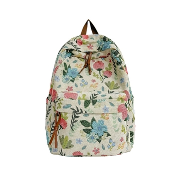 Νάιλον σακίδιο με φλοράλ μοτίβο, χωρητικότητας 20–35L, χωρά 14 ιντσών λάπτοπ, ελαφρύ για σχολείο και ταξίδια
