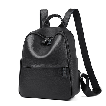 Σακίδιο πλάτης από γνήσιο δέρμα πρώτης στρώσης, street style, κλείσιμο με φερμουάρ, εσωτερική τσέπη με φερμουάρ και θήκη για ID, επένδυση πολυεστέρα, Χειμερινή 2024