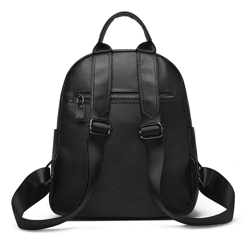 Σακίδιο πλάτης από γνήσιο δέρμα πρώτης στρώσης, street style, κλείσιμο με φερμουάρ, εσωτερική τσέπη με φερμουάρ και θήκη για ID, επένδυση πολυεστέρα, Χειμερινή 2024