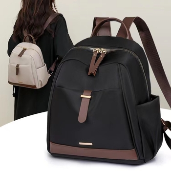 Rucsac - stil coreean urban minimalist, nailon, căptușeală poliester, deschidere cu fermoar, buzunar interior cu fermoar și buzunar pentru telefon, design tridimensional, potrivit pentru călătorii de agrement