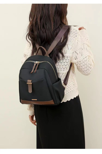 Rucsac - stil coreean urban minimalist, nailon, căptușeală poliester, deschidere cu fermoar, buzunar interior cu fermoar și buzunar pentru telefon, design tridimensional, potrivit pentru călătorii de agrement