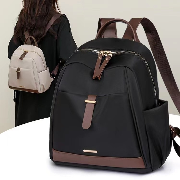 Rucsac - stil coreean urban minimalist, nailon, căptușeală poliester, deschidere cu fermoar, buzunar interior cu fermoar și buzunar pentru telefon, design tridimensional, potrivit pentru călătorii de agrement