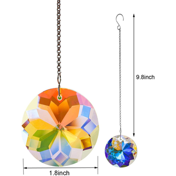 Sun catcher Crystal prism κρεμαστό για παράθυρο — μοντέρνο μινιμαλιστικό στυλ (Υλικό: White Crystal; Κατηγορία: Geometry; Στυλ: Modern and minimalist; Καθαρό βάρος: 50g; Τύπος υλικού: Crystal)