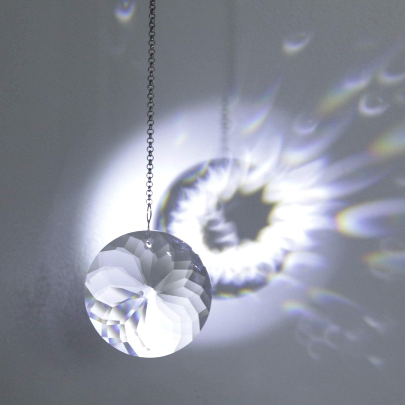 Sun catcher Crystal prism pentru fereastră — stil modern minimalist (Material: White Crystal; Categorie: Geometry; Stil: Modern and minimalist; Greutate netă: 50g; Tip material: Crystal)