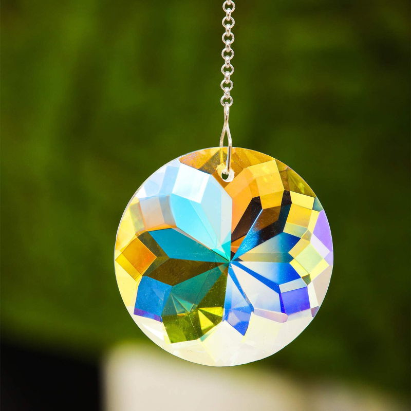 Sun catcher Crystal prism pentru fereastră — stil modern minimalist (Material: White Crystal; Categorie: Geometry; Stil: Modern and minimalist; Greutate netă: 50g; Tip material: Crystal)