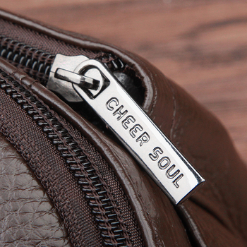 Vyrinė juosmens rankinė iš galvijų odos, Leisure stilius, modelis 7222, užtrauktuko užsegimas, vidinė kišenė su užtrauktuku