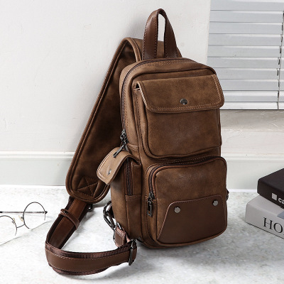 Geantă crossbody pentru bărbați – PU piele, rezistentă la uzură, căptușeală poliester, stil stradal, brand mankoo