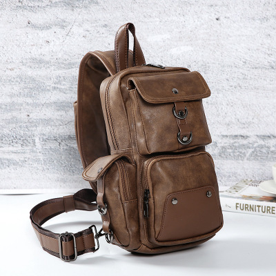 Geantă crossbody pentru bărbați – PU piele, rezistentă la uzură, căptușeală poliester, stil stradal, brand mankoo