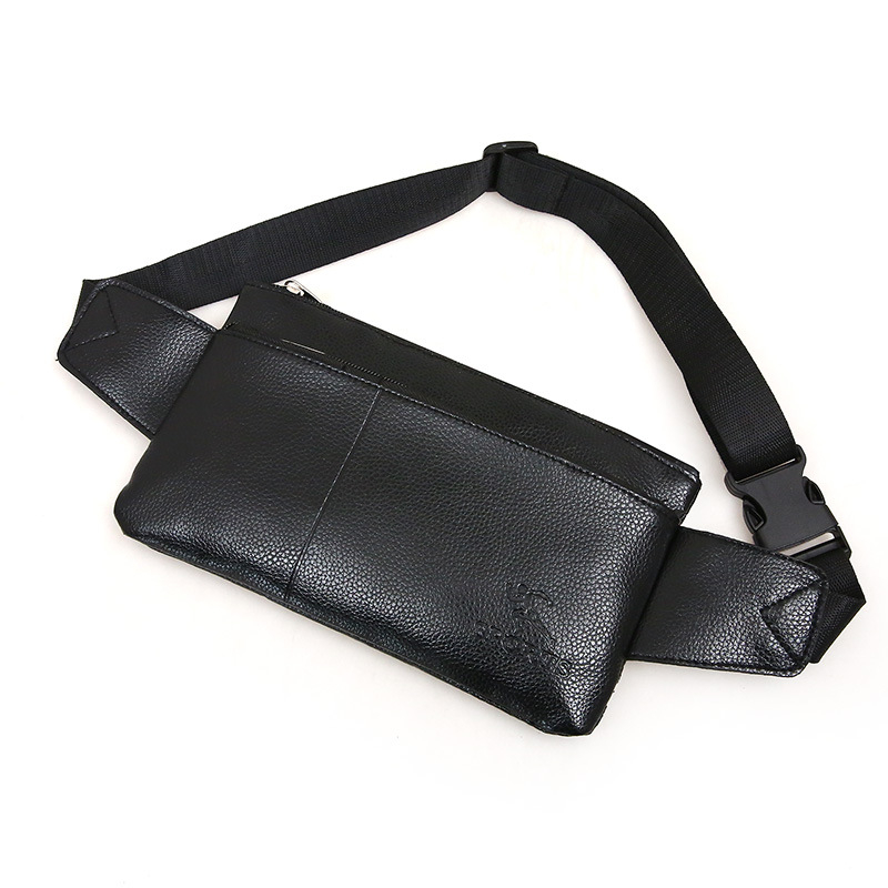 PU audinio liemenės krepšys, užtrauktukas, viena peties juosta, poliesterio pamušalas