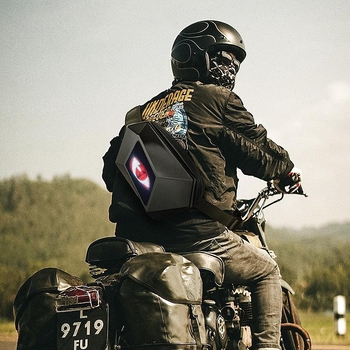 LOY LED Knight мъжка през рамо чанта, PVC водоустойчива, стил Street Trend, подплата полиестер, Cartoon дизайн