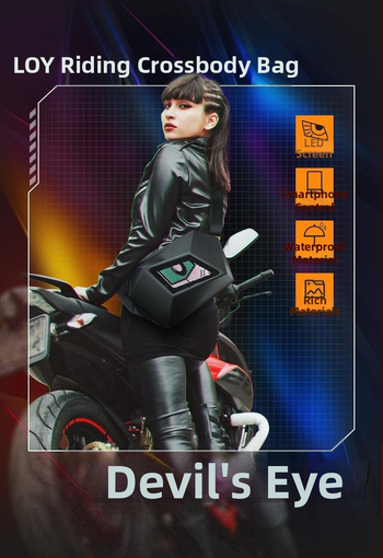 LOY LED Knight мъжка през рамо чанта, PVC водоустойчива, стил Street Trend, подплата полиестер, Cartoon дизайн