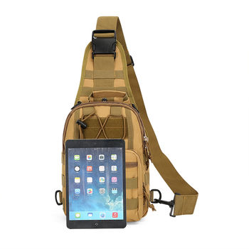 Мъжка чанта за през рамо – Оксфорд плат, цип, побира 7,9-инчов лаптоп, вертикална квадратна форма, една презрамка